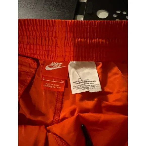 Nike Womens Orange Athletic Shorts With Black Stripe Accents - Lightweight - Picture 6 of 7